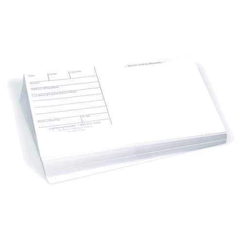 Forensics Source 3X5 Latent Print Cards, White