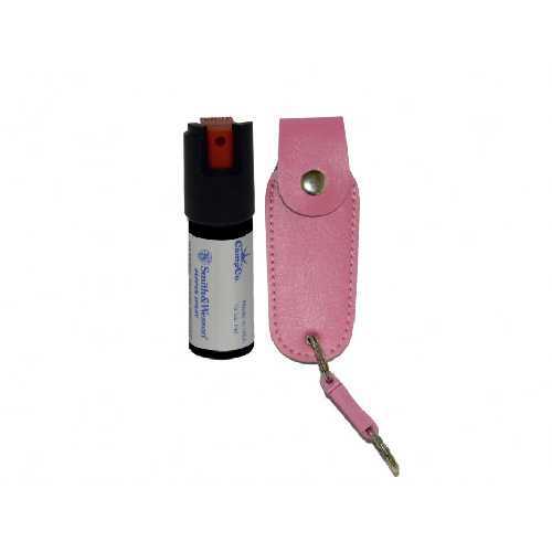 Smith & Wesson Pink Leather Holster for Pepper Spray and Purse Belt Clip