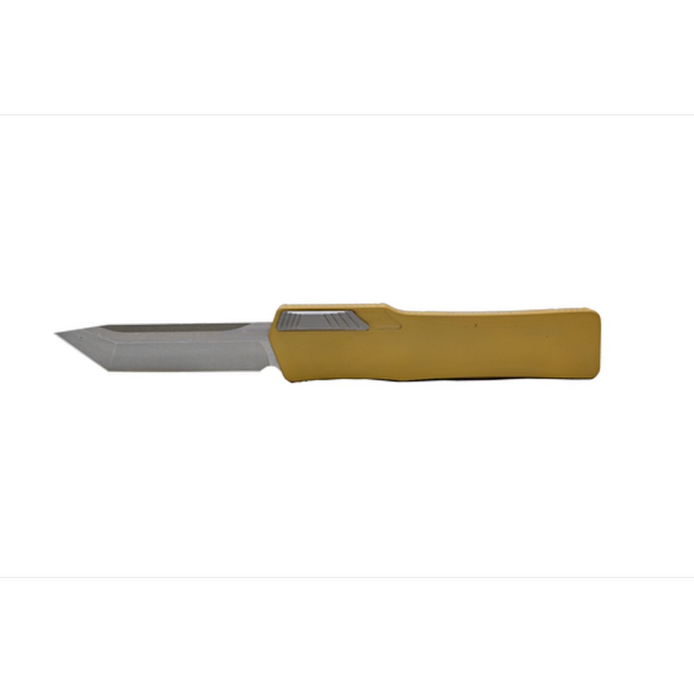 Heretic Knives Cleric Auto Tan w Stonewashed Tanto Blade