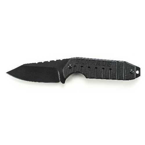 Schrade Fixed Blade Full Tang Tanto Drop Point Blade G-10 Handle Overlays Lanyard Hole, Lanyard, And