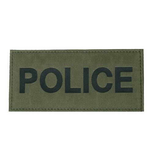 Police Patch (Black On Green)