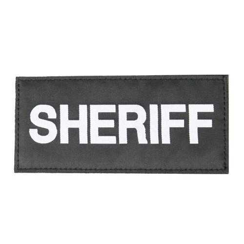 Sheriff Patch (White On Black)