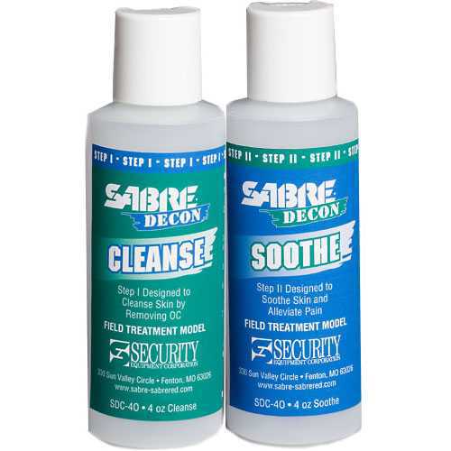 Sabre Pepper OC Spray Decontamination Cleanse & Soothe (4 Oz )